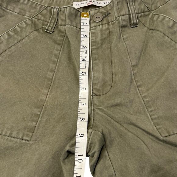 Tommy Hilfiger Floral Pants Wide Leg Cargo Khaki Size 4 Y2K Vintage - Picture 6 of 12
